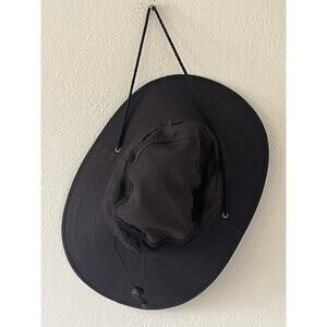 NWOT Outdoor Cap Black Bucket Wide Brim Cap Sun Outdoor Fishing Camp Beach Hat